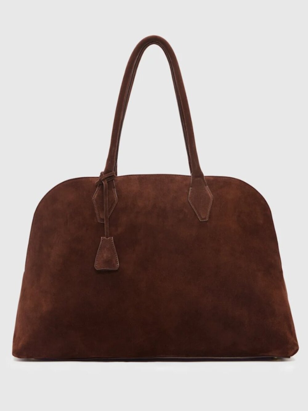 NWT Reformation Oversized Seraphine Tote Bag Brown Espresso Suede - Picture 10 of 12